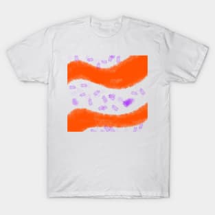 Orange pink watercolor art design T-Shirt